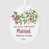 Speciaal ons eerste kersthuwelijk Ornament (voorkant)