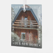 Speciaal 'Ons nieuwe startpunt' Moderne foto Glas Ornament (Voorkant links)