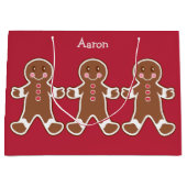 Speciaal ontbijtkoeken voor kerstcadeau groot cadeauzakje (Voorkant)