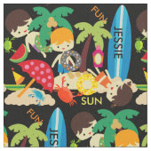 Speciaal ontwerp bij de Beach Fabric Stof (Close Up)