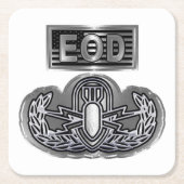Speciaal ontwerp "EOD Badge and EOD Flag" Kartonnen Onderzetters (Voorkant)