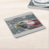 Speciaal ontwerp "Gevecht veteraan met adelaar & U Kartonnen Onderzetters (Schuin)