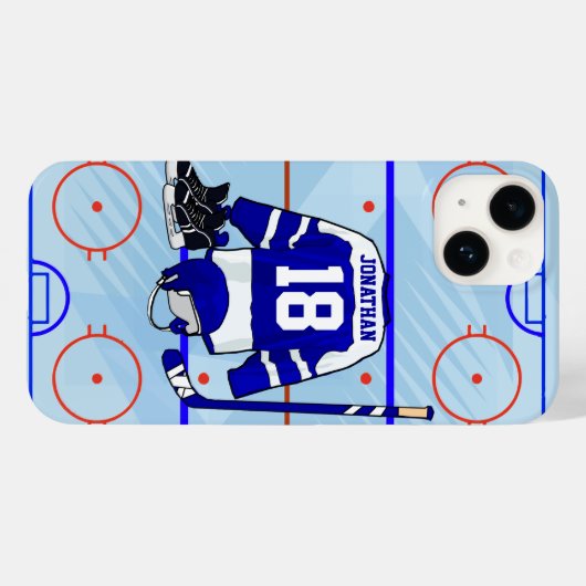 Speciaal ontwerp Ice Hockey Case-Mate iPhone Case (Achterkant (horizontaal))