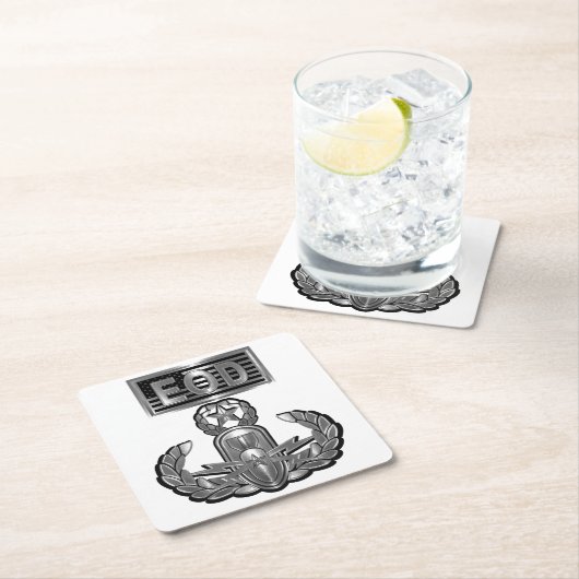 Speciaal ontwerp "Master Blaster EOD Badge en US F Kartonnen Onderzetters (Insitu)