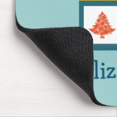 Speciaal ontwerp met vier kerstbomen voor de retro muismat (Hoek)