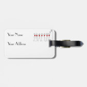 Speciaal ontwerp netball-kapitein van het hart bagagelabel (Achterkant horizontaal)