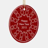 Speciaal ontwerp nieuw jaar 2015 keramisch ornament (Rechts)