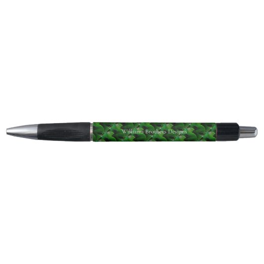 Speciaal ontwerp van Abstract Oerwoud met lederen Pen (Voorkant)