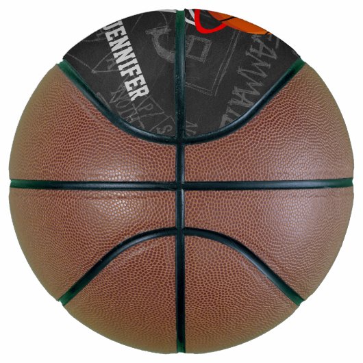 Speciaal ontwerp van basketbal en hoepel (Rechts)