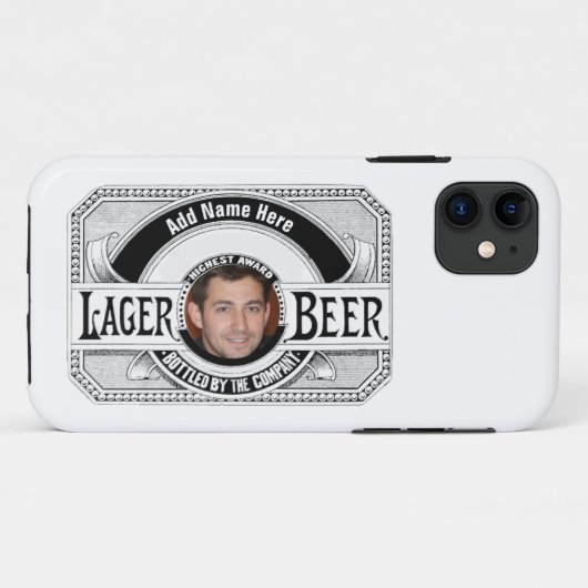 Speciaal ontwerp van bierlabel iPhone 11 Hoesje (Achterkant (horizontaal))