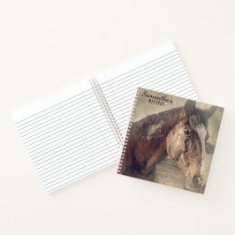 Speciaal ontwerp van bruin paard notitieboek