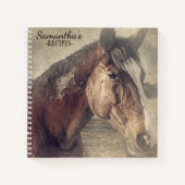 Speciaal ontwerp van bruin paard notitieboek (Voorkant)