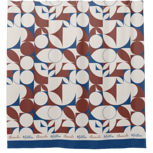 Speciaal ontwerp van de Abstracte marinemacht Douchegordijn (Voorkant)