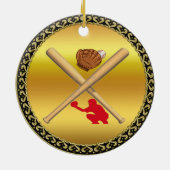 Speciaal ontwerp van de Baseball Champions League Keramisch Ornament (Achterkant)