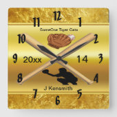 Speciaal ontwerp van de Baseball Champions League Vierkante Klok (Voorkant)