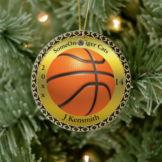 Speciaal ontwerp van de Basketball Champions Leagu Keramisch Ornament (Boom)