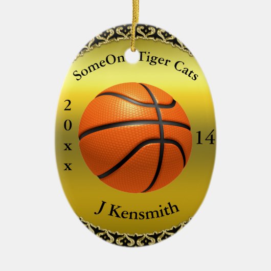 Speciaal ontwerp van de Basketball Champions Leagu Keramisch Ornament (Voorkant)