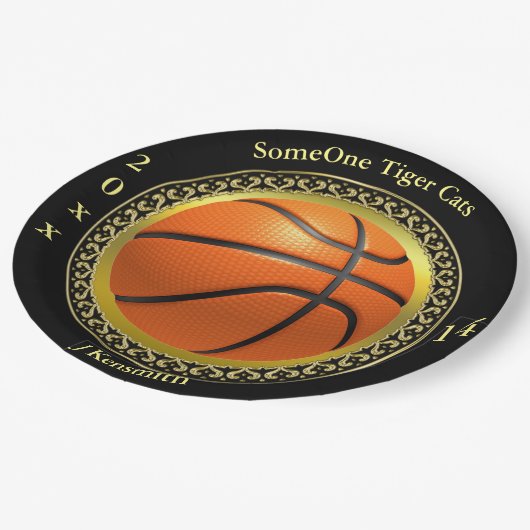 Speciaal ontwerp van de Basketball Champions Leagu Papieren Bordje (Gekanteld)