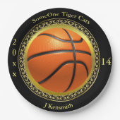 Speciaal ontwerp van de Basketball Champions Leagu Papieren Bordje (Voorkant)