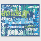 Speciaal ontwerp van de blauwe groene metro van de cadeaupapier (Vlak)