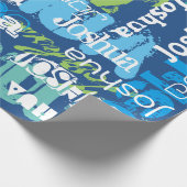 Speciaal ontwerp van de blauwe groene metro van de cadeaupapier (Hoek)