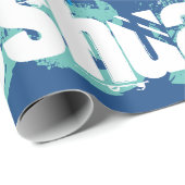 Speciaal ontwerp van de blauwe groene metro van de cadeaupapier (Rol Hoek)