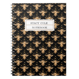 Speciaal ontwerp van de Cute Brown Honeycomb Bee Notitieboek
