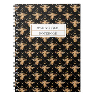 Speciaal ontwerp van de Cute Brown Honeycomb Bee Notitieboek