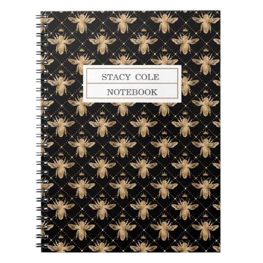 Speciaal ontwerp van de Cute Brown Honeycomb Bee Notitieboek (Voorkant)