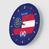 Speciaal ontwerp van de Georgische staatsvlag op Grote Klok (Hoek)