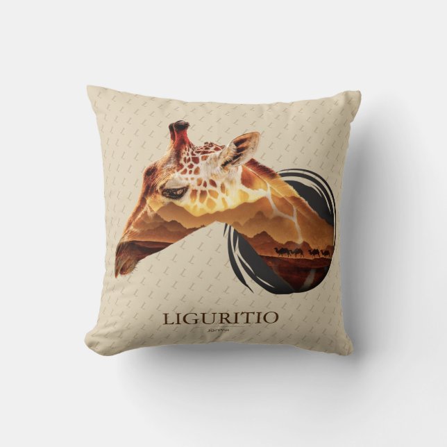 Speciaal ontwerp van de Giraffe van de woestijn. Kussen (Voorkant)