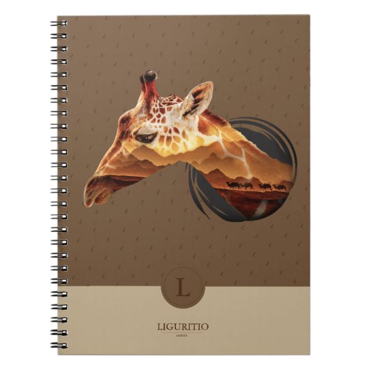 Speciaal ontwerp van de Giraffe van de woestijn. Notitieboek (Voorkant)