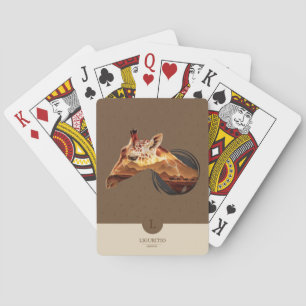 Speciaal ontwerp van de Giraffe van de woestijn. Pokerkaarten
