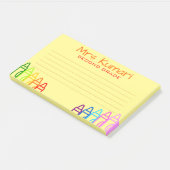 Speciaal ontwerp van de leerkracht Crayon Post-it® Notes (Schuin)