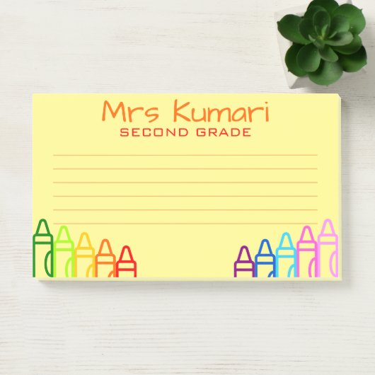 Speciaal ontwerp van de leerkracht Crayon Post-it® Notes (Kantoor)