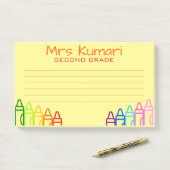 Speciaal ontwerp van de leerkracht Crayon Post-it® Notes (Op bureau)