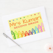 Speciaal ontwerp van de leerkracht rechthoekige sticker (Envelop)