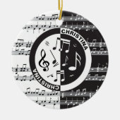 Speciaal ontwerp van de muziekscore keramisch ornament (Voorkant)