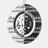 Speciaal ontwerp van de muziekscore keramisch ornament (Links)