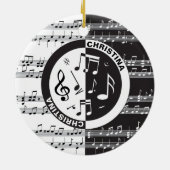 Speciaal ontwerp van de muziekscore keramisch ornament (Achterkant)