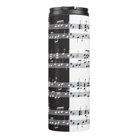 Speciaal ontwerp van de muziekscore thermosbeker (Achterkant)
