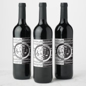 Speciaal ontwerp van de muziekscore wijn etiket (Flessen)