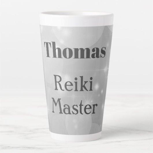 Speciaal ontwerp van de Reiki Master Latte Mok (Voorkant)