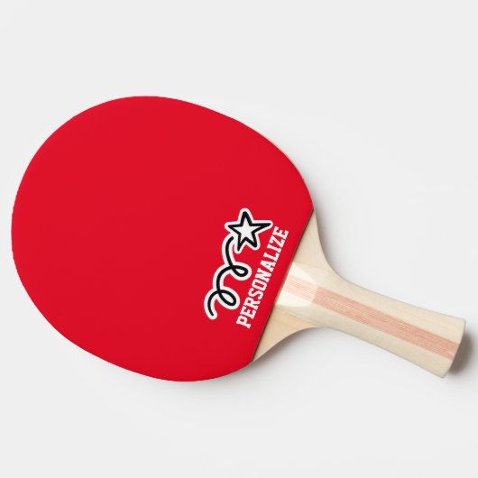 Speciaal ontwerp van de schietster pingelt pongped tafeltennisbatje (Zijkant)