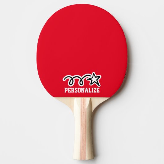 Speciaal ontwerp van de schietster pingelt pongped tafeltennisbatje (Voorkant)