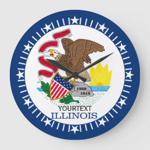 Speciaal ontwerp van de vlag van de Illinois State Grote Klok
