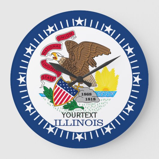 Speciaal ontwerp van de vlag van de Illinois State Grote Klok (Voorkant)