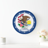 Speciaal ontwerp van de vlag van de Illinois State Grote Klok (Huis)