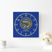 Speciaal ontwerp van de vlag van de staat Nebraska Vierkante Klok (Huis)