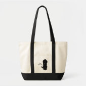 Speciaal ontwerp van de zwarte gouddoedel tote bag (Voorkant)